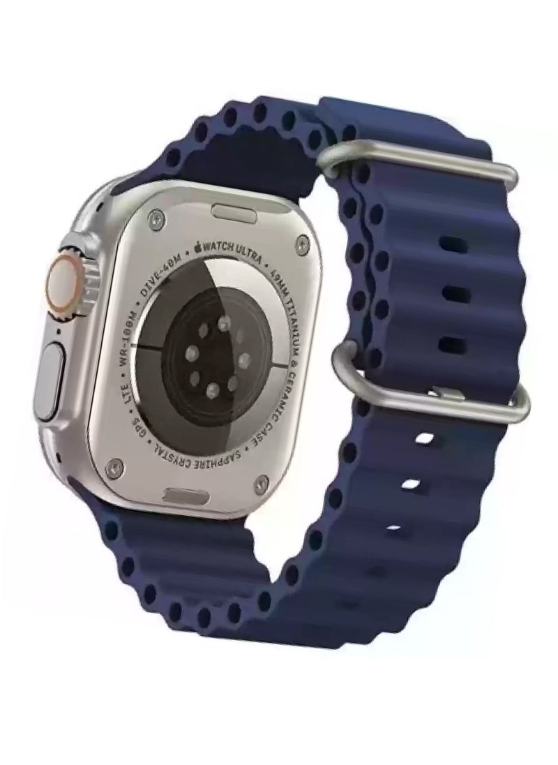 iBRIT 49mm Smart Watch iBrit Ultra Aluminum Case Support Bluetooth Calling Wireless Charging Health Care Blue  - Image 2