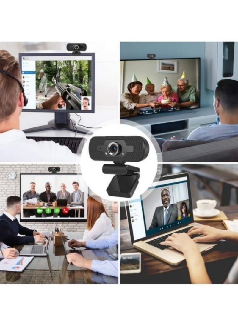 1080P Webcam with Microphone, 30 FPS Full HD Web Camera, 2 Mics Streaming Webcam, 360° Rotation Angle, 110° View USB Camera for Calls/Conference/Laptop/Computer - Image 5