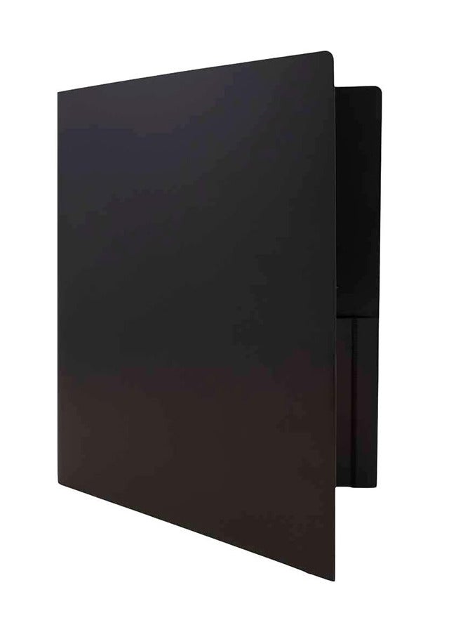 مجموعة من 6 مجلدات بلاستيكية مع جيوب، مجلدات ملفات متينة شديدة التحمل مع فتحة لبطاقة العمل، مجلد ذو جيبين للأعمال المدرسية والمكتبية، بحجم الرسالة - Image 3