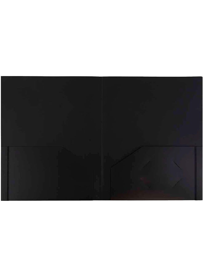 مجموعة من 6 مجلدات بلاستيكية مع جيوب، مجلدات ملفات متينة شديدة التحمل مع فتحة لبطاقة العمل، مجلد ذو جيبين للأعمال المدرسية والمكتبية، بحجم الرسالة - Image 4