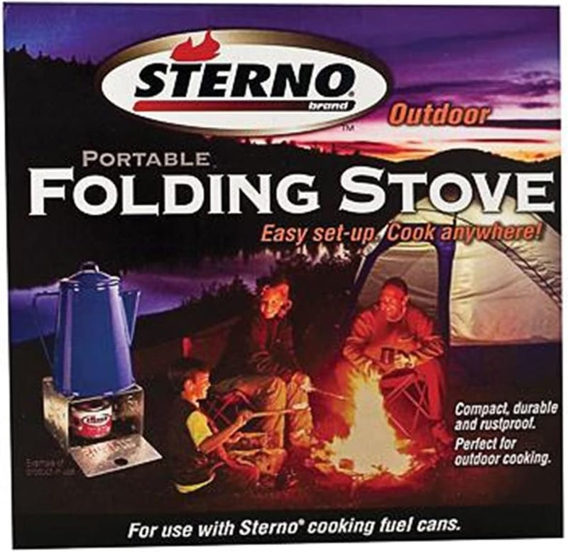 Sterno Portable Single Burner Folding Stove - Compact and Easy to Use for Outdoor Cooking