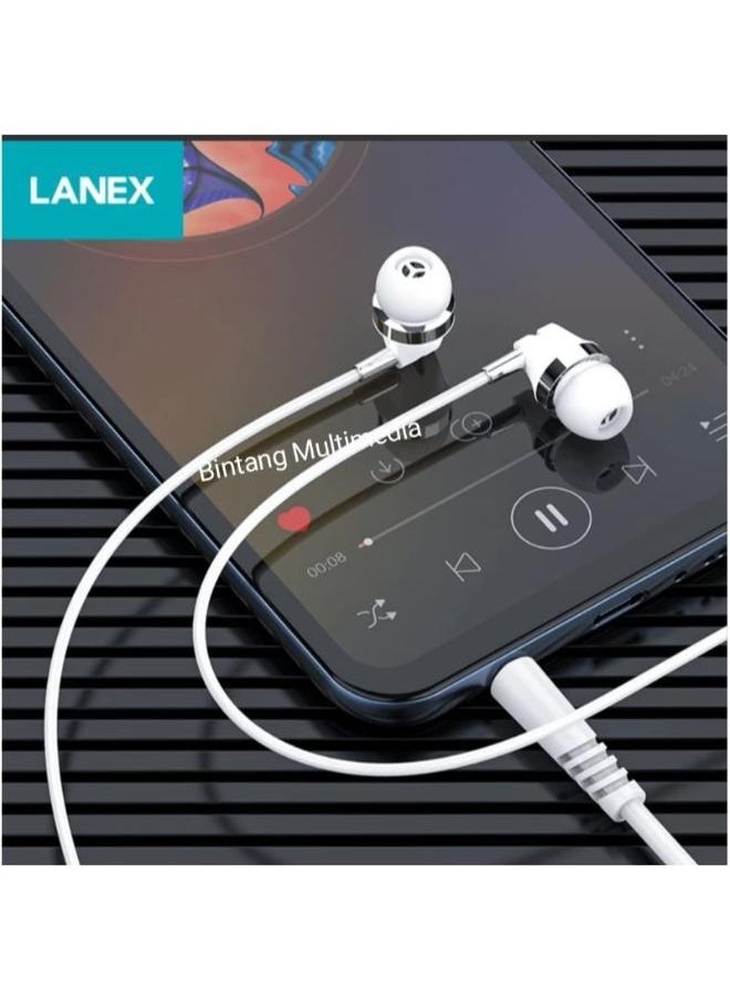 LANEX - Lanex LE01 Stereo Sound Bass Headset Handfree Handsfree Plus Mic Call - Image 1