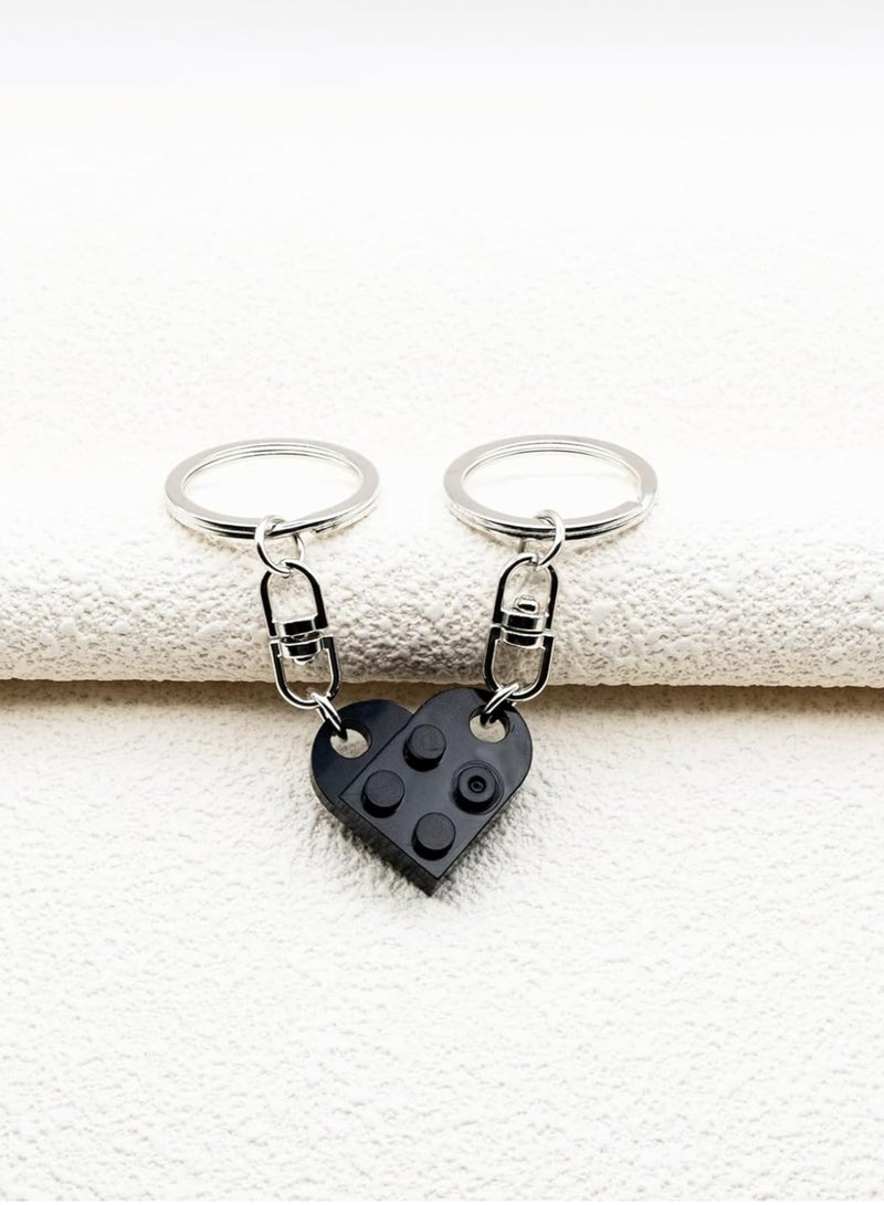 Loquat 2 Pcs Heart Keychain Matching Couples Stuff Gifts for Boyfriend Girlfriend Gift - Image 5