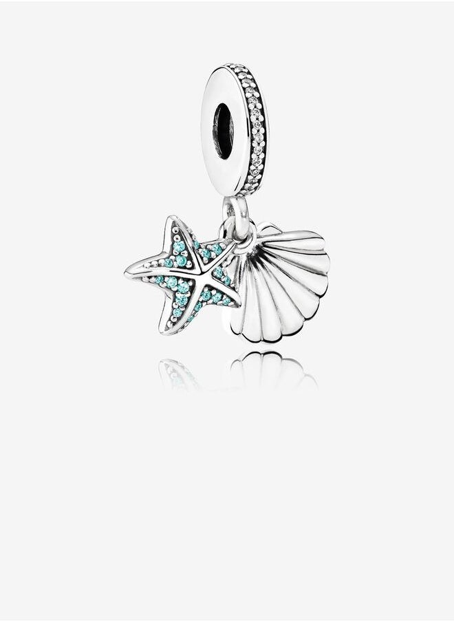 Starfish and shell silver dangle with frosty mint cubic zirconia and clear cubic zirconia - pzsku/ZED620E111A1DEDBCAF8DZ/45/_/1740991250/78ef4eeb-2037-42ef-884c-48ee5c0fdade