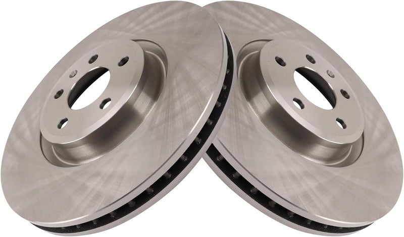 TRQ Front Brake Rotor Set Vented Compatible with 2017-2018 Audi Q7 2020-2024 Q5 2020-2023 Q5 PHEV 2018-2024 S4 S5 S5 Sportback SQ5 2021-2024 SQ5 Sportback - Image 3