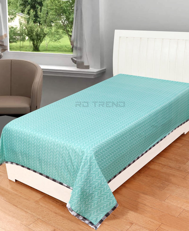 RD TREND® Cloud Cotton AC Summer Chadar for Sleeping | 210 TC Soft Lightweight Breathable Single Topsheet/Odhne Wali Chadar | Single Bed Bedsheet 60×90 Inch Green - Image 5