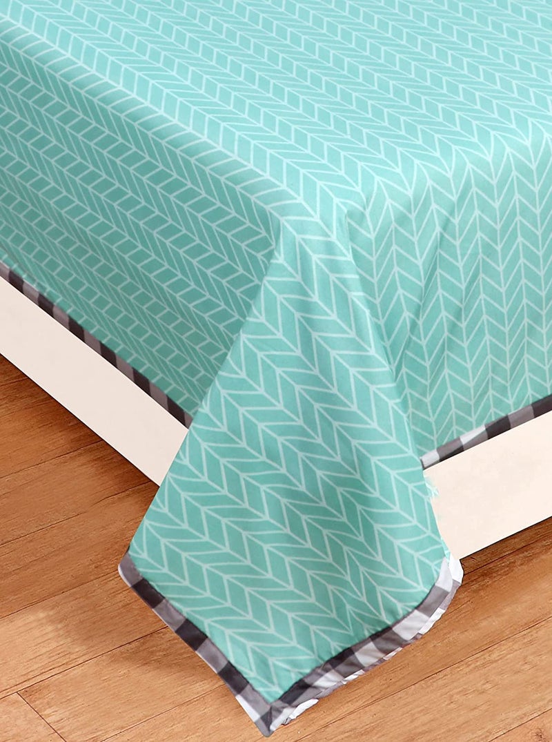 RD TREND® Cloud Cotton AC Summer Chadar for Sleeping | 210 TC Soft Lightweight Breathable Single Topsheet/Odhne Wali Chadar | Single Bed Bedsheet 60×90 Inch Green - Image 3