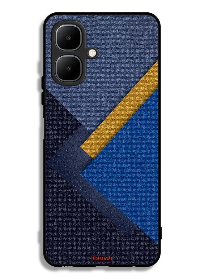 Tolwak Infinix Smart 10 Protective Case Cover Triangles Leather Shades Pattern