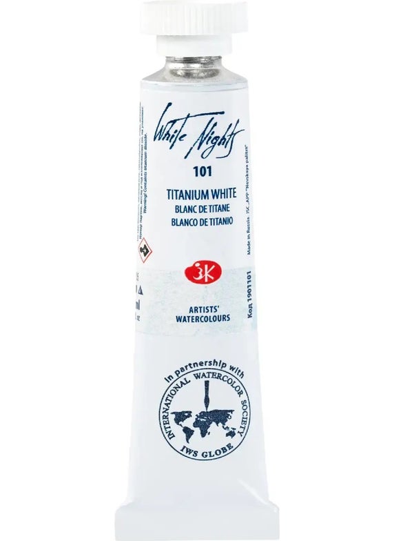 White Nights Extra-Fine Tube Watercolor 10 ml Titanium White 101