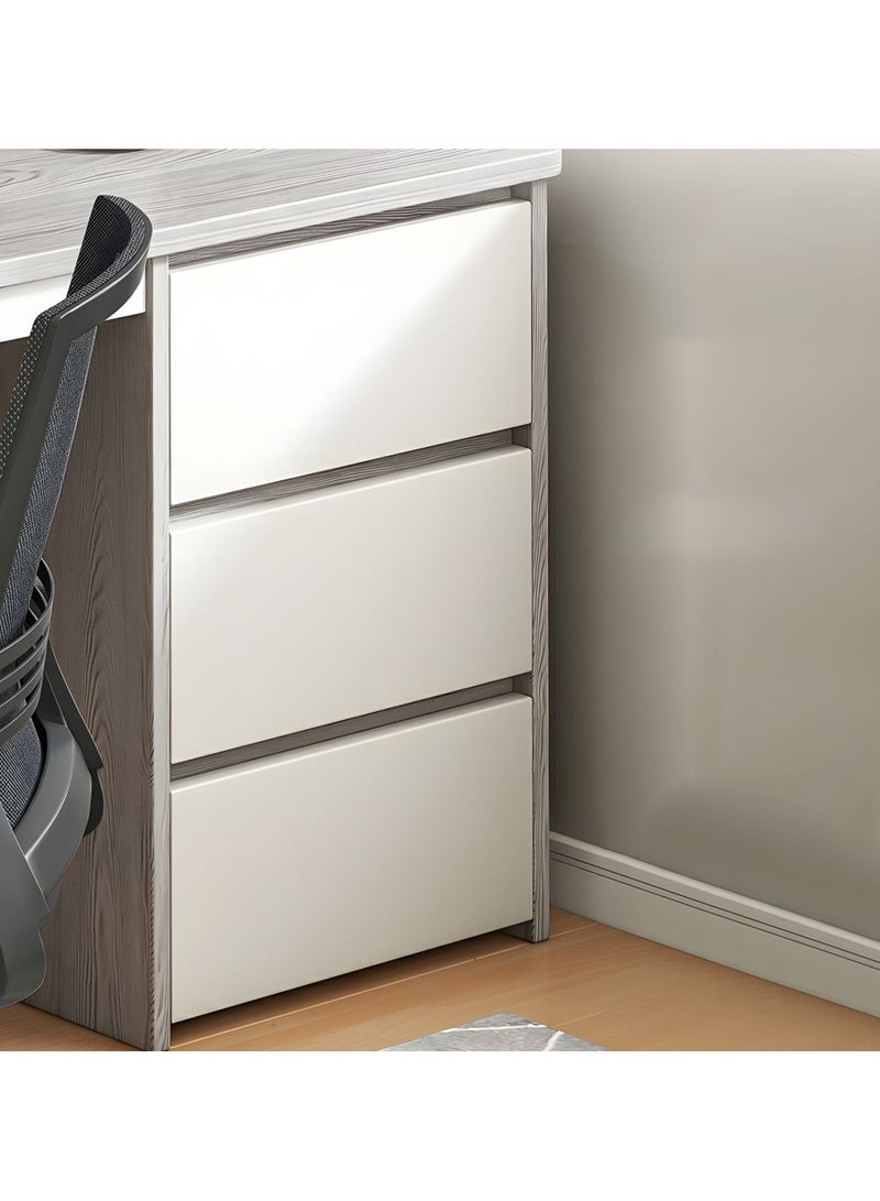 DubaiGallery Rectangular Contemporary Engineered Wood Writing Desk Bedroom Office Desk with Drawers - Grey 47"L x 20"W x 29"H Without Chairs - Image 3