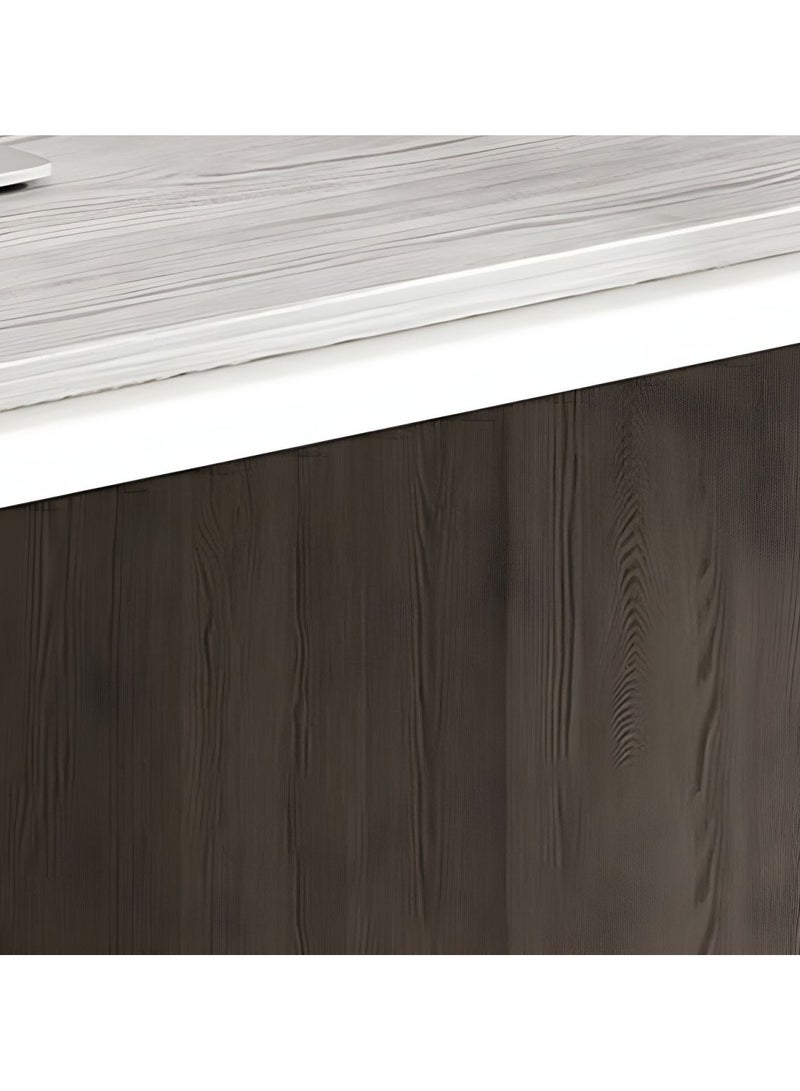 DubaiGallery Rectangular Contemporary Engineered Wood Writing Desk Bedroom Office Desk with Drawers - Grey 47"L x 20"W x 29"H Without Chairs - Image 4