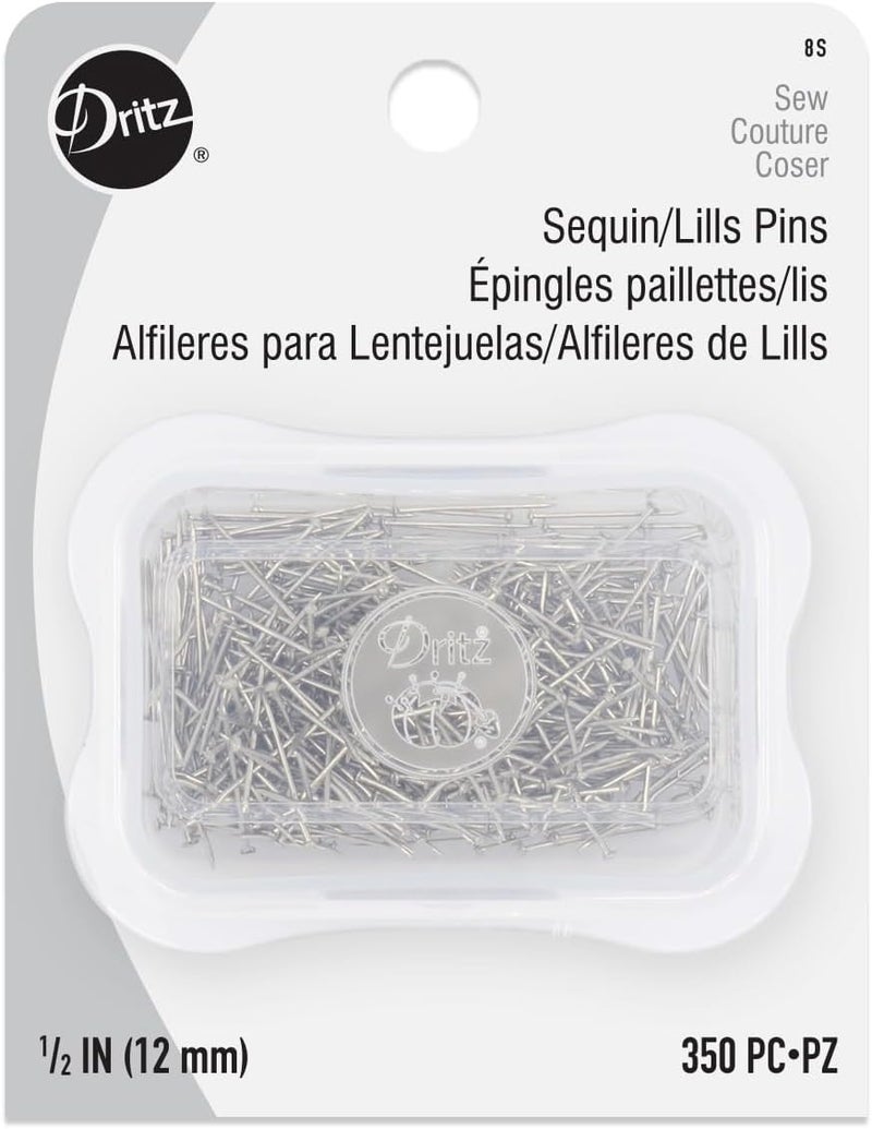 Dritz 8S SequinLills Pins 12Inch 350CountGray Silver - Image 1