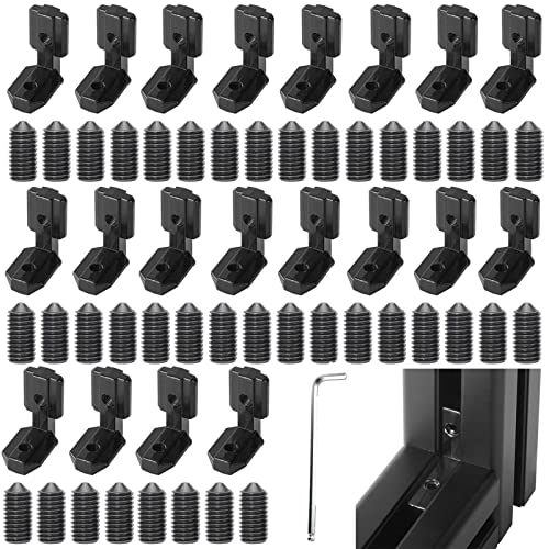 IXGNIJ 20Set 3030 Corner Bracket LShape Interior Inside Connector for 3030 Aluminum Extrusion Accessories Black20 LEB - Image 1