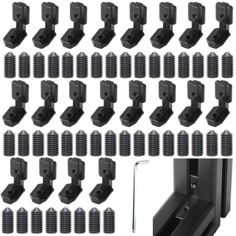 IXGNIJ 20Set 3030 Corner Bracket LShape Interior Inside Connector for 3030 Aluminum Extrusion Accessories Black20 LEB - Image 2