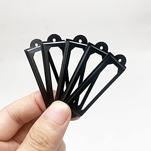 Adiyer 40pcs Black Metal Label Holders Office Library File Drawer Cabinet Card Tag Label Holder Metal Frame 60mm x 17mm - Image 5