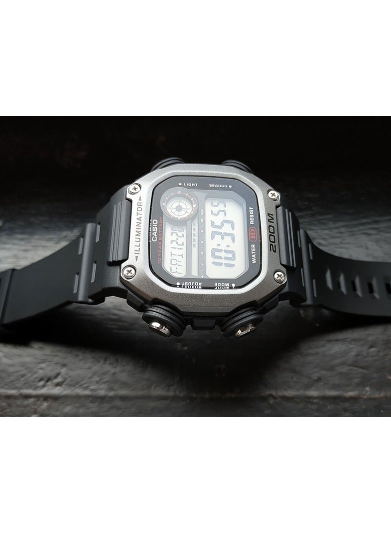 Casio 10 Year Battery Quartz Watch with Resin Strap, Black, 27.2 (Model: DW-291H-1AVCF) - Image 3