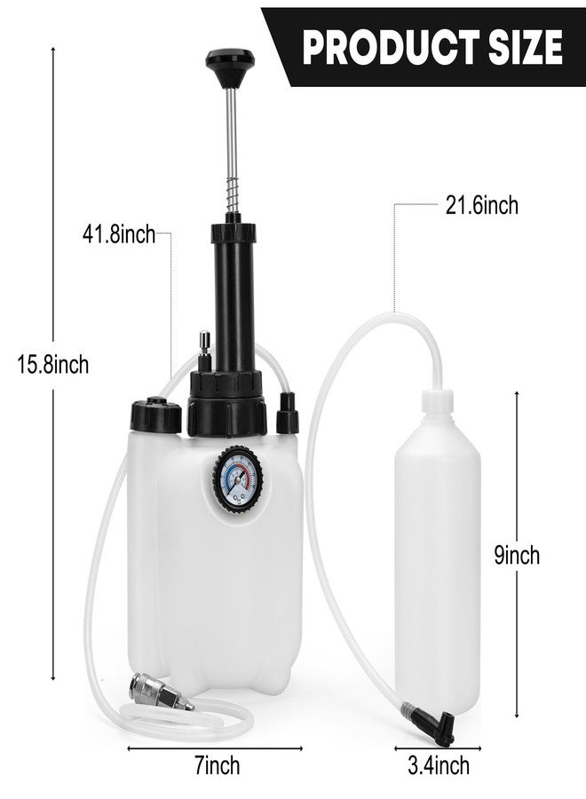 BreeRainz 3L One Man Brake Bleeder Kit, Manual Brake Bleeder Fluid Pump with 4 Master Cylinder Adapters and 1L Brake Bleeder Bottle Suitable for Most Vehicles - Image 4