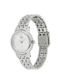 TITAN Women's Quartz Watch with Analog Display and Stainless Steel Bracelet 2593SM01, Silver, bracelet  - Image 2