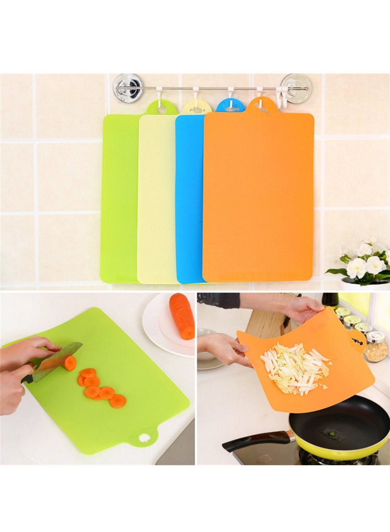 SYOSI Cutting Board Mats 12 Pcs Extra Thick Flexible Plastic Cutting Board Mat Non Slip Chopping Board Dishwasher Safe Cutting Mats with Food Shaped Hanging Holes for Kitchen Food - Image 2