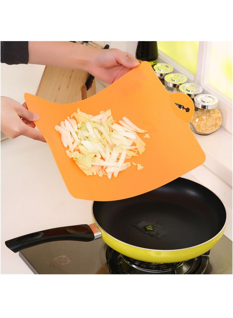 SYOSI Cutting Board Mats 12 Pcs Extra Thick Flexible Plastic Cutting Board Mat Non Slip Chopping Board Dishwasher Safe Cutting Mats with Food Shaped Hanging Holes for Kitchen Food - Image 3
