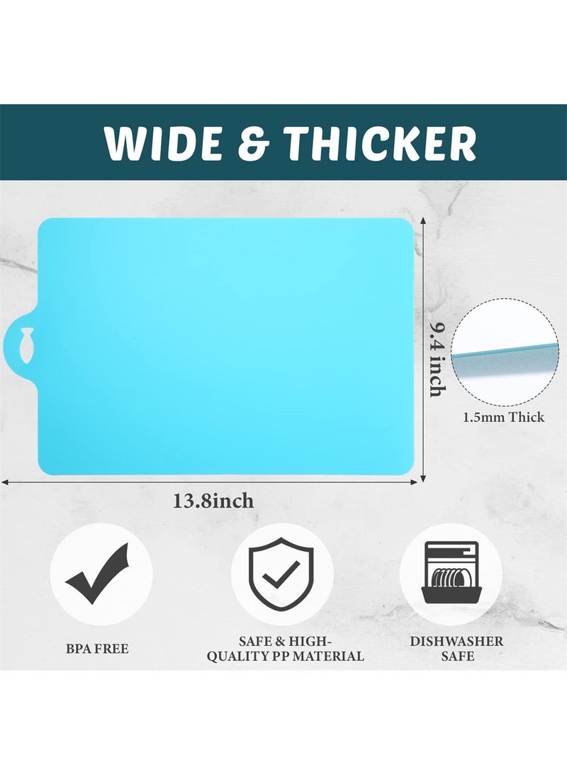 SYOSI Cutting Board Mats 12 Pcs Extra Thick Flexible Plastic Cutting Board Mat Non Slip Chopping Board Dishwasher Safe Cutting Mats with Food Shaped Hanging Holes for Kitchen Food - Image 5