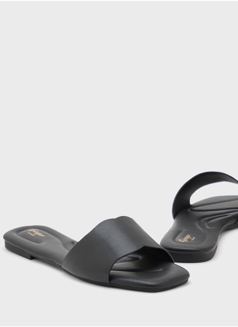 Ginger Scallop Design Flat Sandal  - Image 4