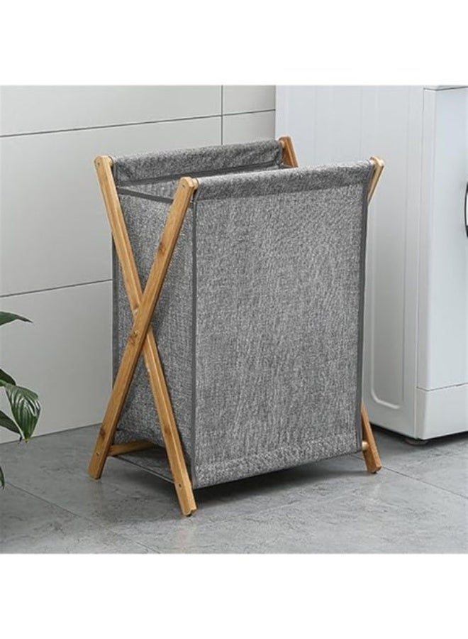 Foldable Laundry Basket - Waterproof Canvas Storage Bag with Nylon Frame and Handles - Portable Foldable Laundry Bag for Bedroom, Bathroom, or Laundry Room - Image 2