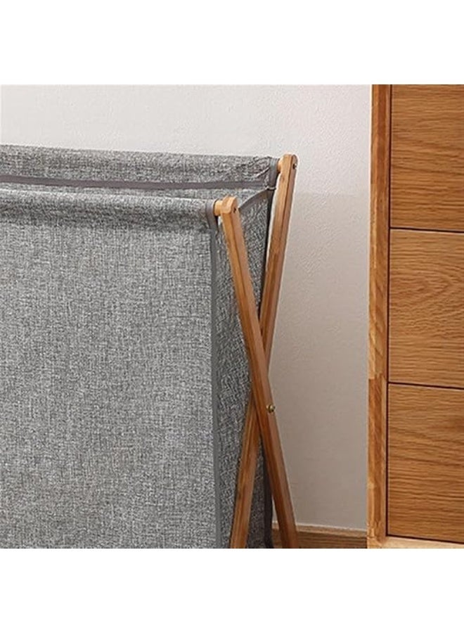Foldable Laundry Basket - Waterproof Canvas Storage Bag with Nylon Frame and Handles - Portable Foldable Laundry Bag for Bedroom, Bathroom, or Laundry Room - Image 5