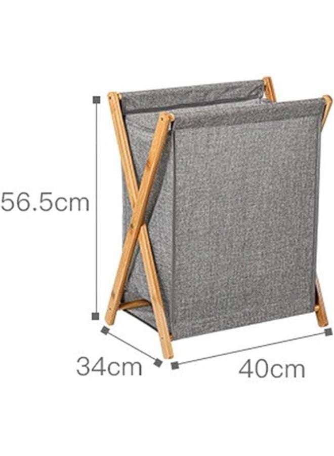 Foldable Laundry Basket - Waterproof Canvas Storage Bag with Nylon Frame and Handles - Portable Foldable Laundry Bag for Bedroom, Bathroom, or Laundry Room - Image 3