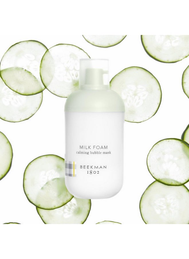 Beekman 1802 - Milk Foam Calming Bubble Face Mask Fragrance Free 0.5 Oz Boosts Circulation & Collagen With Goat Milk & Cucumber Good For Sensitive Uneven & Irritated Skin Cruelty Free - Image 1