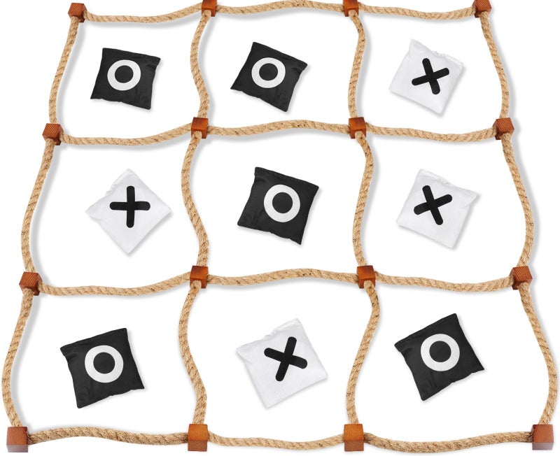 DUOLIYBC Giant Tic Tac Toe Outdoor Games, 4ft x 4ft Bean Bag Toss Outdoor for Kids, Giant Yard for Adults, Jumbo Large Wooden Tic Tac Toss, Backyard Lawn Camping Game - Image 1