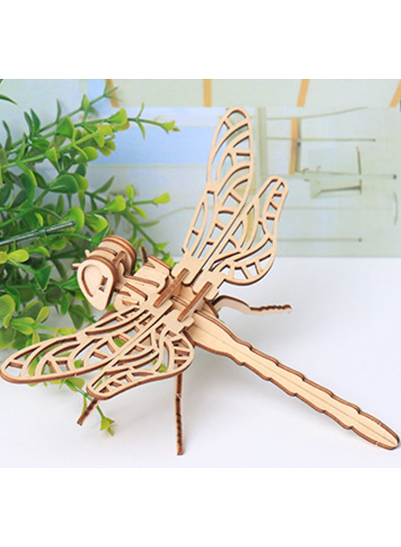 15CM 3D Wooden Insect Jigsaw Puzzle Dragonfly Animal Skeleton Assembly Model Jigsaw Puzzle DIY Crafts Gift For Kids And Adults Teens Boys Girls - Image 3