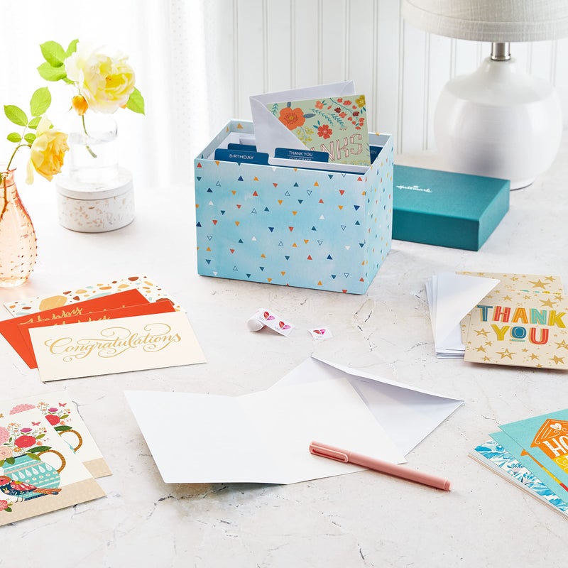 Hallmark All Occasion Boxed Set of Assorted Blank Greeting Cards with Card Organizer (Pack of 100)-Birthday  Thank You  Congratulations  Wedding  Baby  Thinking of You  Sympathy - Image 2