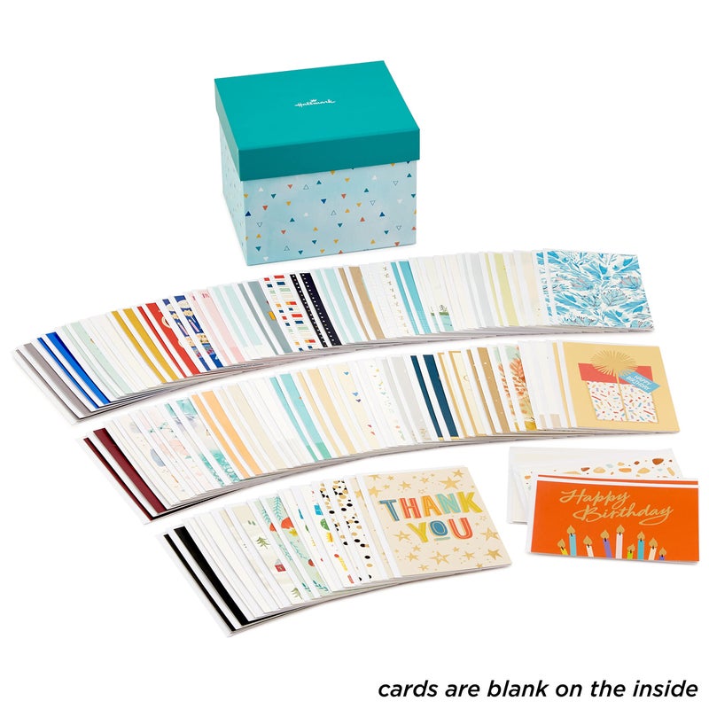 Hallmark All Occasion Boxed Set of Assorted Blank Greeting Cards with Card Organizer (Pack of 100)-Birthday  Thank You  Congratulations  Wedding  Baby  Thinking of You  Sympathy - Image 4