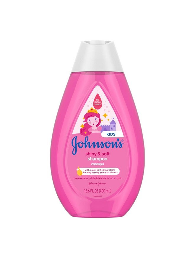 Johnson's Baby Johnson'S Kids Shiny & Soft Tear-Free Kids' Shampoo With Argan Oil & Silk Proteins, Hair Wash Gently Cleanses & Boosts Natural Shine & Softness, Hypoallergenic, Sulfate-Free, 13.6 Fl. Oz - Image 1