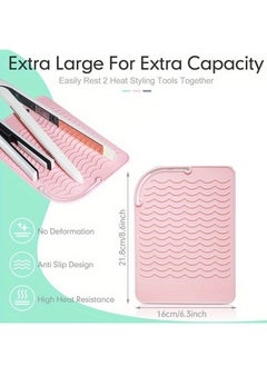 GUDOO Flat Iron Silicone Mat and Travel Case for Hair Tools Heat Resistant Mat Straightener Pad and Curling Iron Sleeve  - Image 5