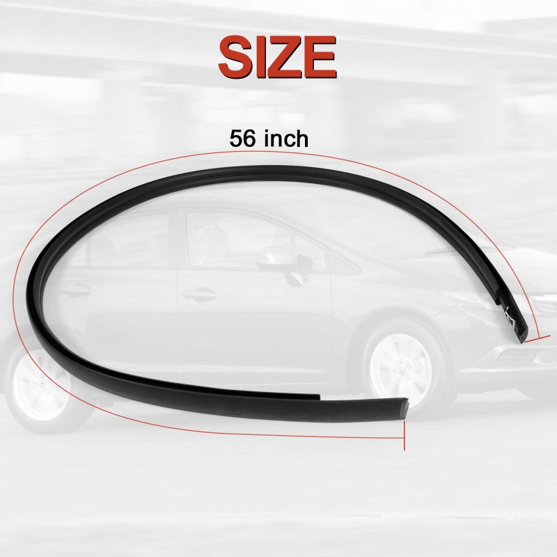 AUTOBABA 2Pcs Roof Trim Molding Kit Compatible with Honda Civic Sedan 4-Door 2012 2013 2014 2015 Left & Right Side Rubber Roof Moulding Drip Stripping Replace# 74316TR0A01 74306TR0A01 74316TR0A11 74316TR0A12 - Image 5