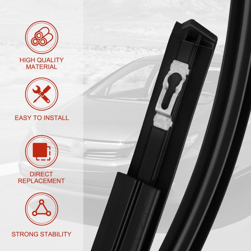 AUTOBABA 2Pcs Roof Trim Molding Kit Compatible with Honda Civic Sedan 4-Door 2012 2013 2014 2015 Left & Right Side Rubber Roof Moulding Drip Stripping Replace# 74316TR0A01 74306TR0A01 74316TR0A11 74316TR0A12 - Image 4