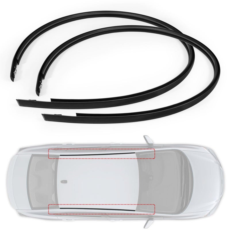 AUTOBABA 2Pcs Roof Trim Molding Kit Compatible with Honda Civic Sedan 4-Door 2012 2013 2014 2015 Left & Right Side Rubber Roof Moulding Drip Stripping Replace# 74316TR0A01 74306TR0A01 74316TR0A11 74316TR0A12 - Image 1