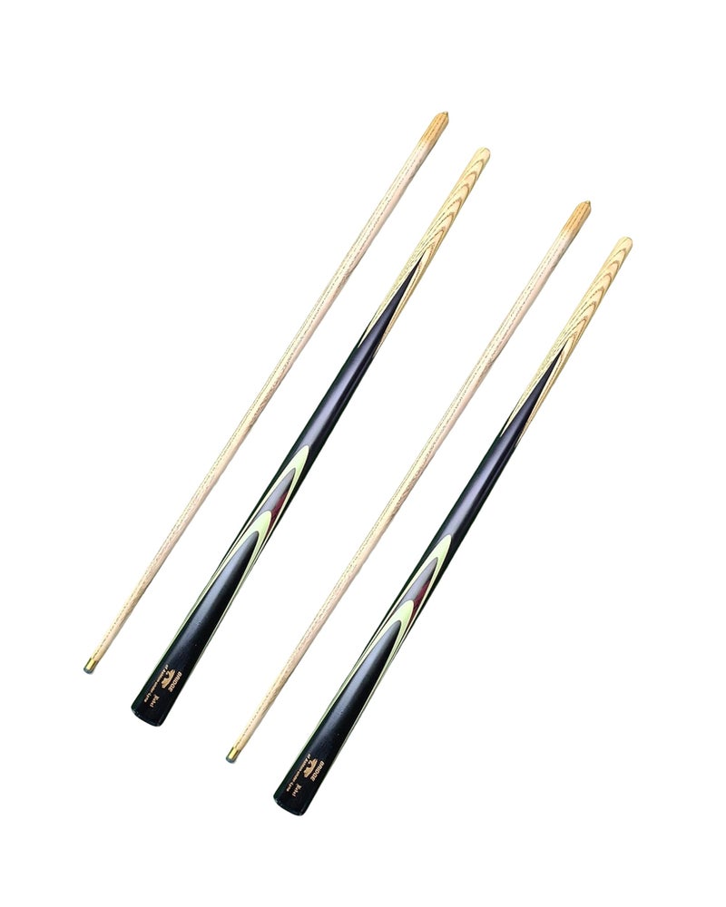 JBB Billiard cue Stick | Half-Brass Joint | Snooker Cue Stick and Pool Cue Stick (9mm Tip Size) - 2pcs (Dashing Black) - Image 1