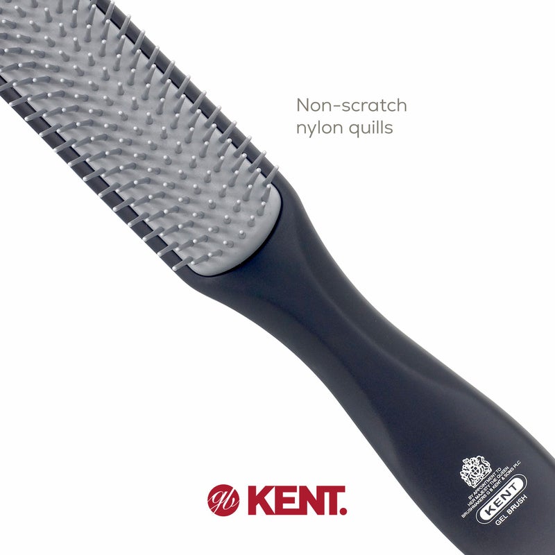 Kent KFM3 Gel Styling Hair Brush for Men, 9 Row Men's Hair Brush with Ionic Anti Static Bristles, Detangling and Smoothing Short to Medium Length Hair - Image 5
