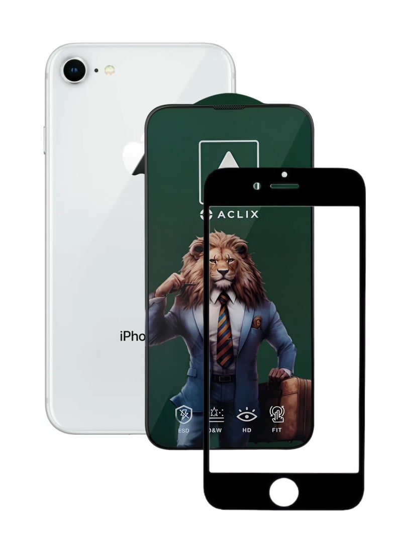 ACLIX Antistatic ESD Dustproof Premium Quality High Definition Anti-Spy Privacy Tempered Glass Screen Protector Designed For  iPhone 8 - Image 1