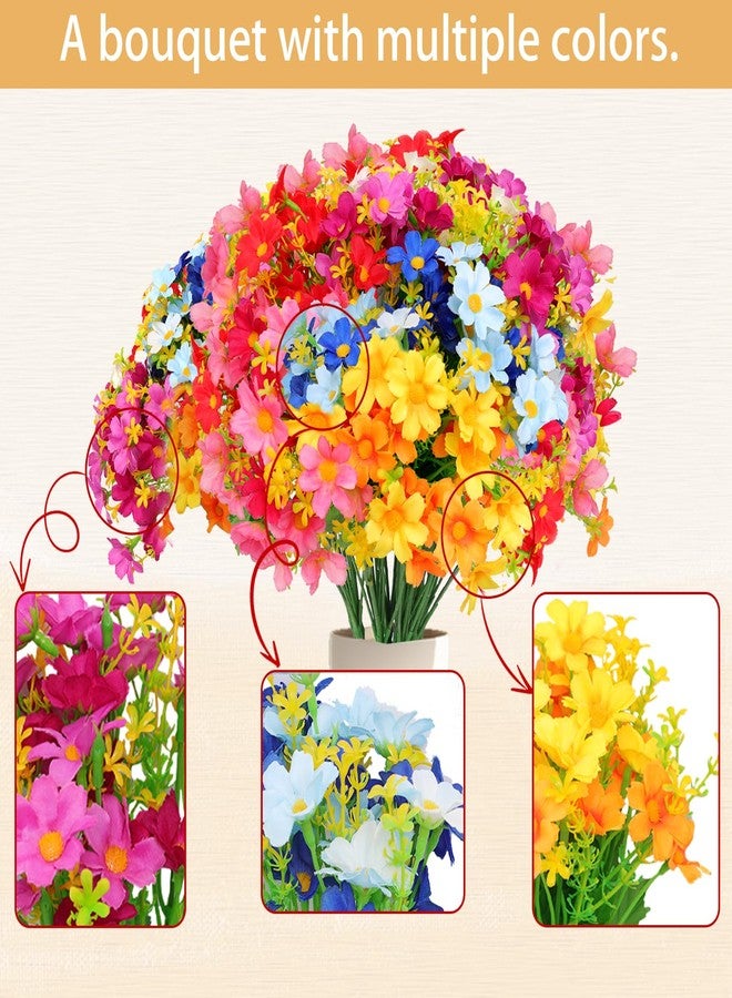 Fumwase Artificial Silk Flowers for Outdoor Faux Flowers 6 Bundle Fake Wildflowers Bulk Spring Summer Flowers Shrubs Plastic Daisies Flowers UV Resistant for Home Indoor Garden Patio Lawn Decoration - Image 5