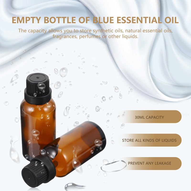 12Pcs Glass Bottles with Lids and Droppers for Essential Oils Perfume Lotion Travel Containers - Image 5