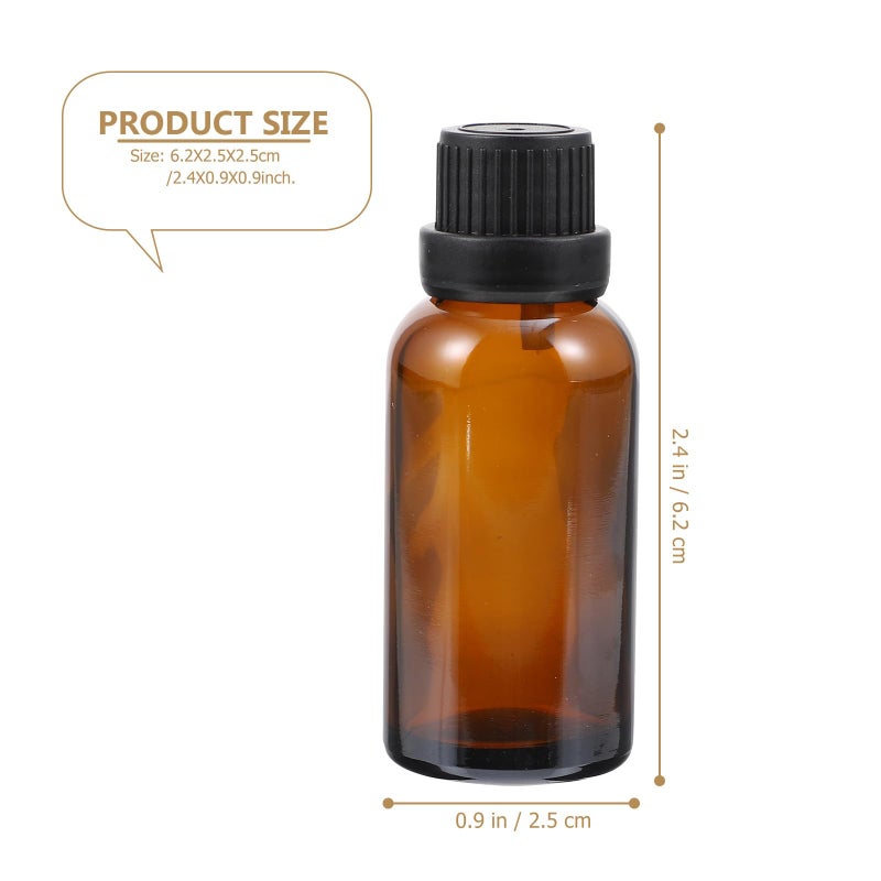 12Pcs Glass Bottles with Lids and Droppers for Essential Oils Perfume Lotion Travel Containers - Image 3