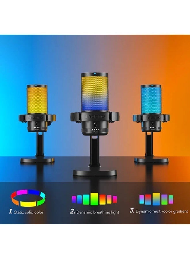 ماونو DGM20 ميكروفون جيمينج USB (مع حامل مكتبي) – أسود - Image 3