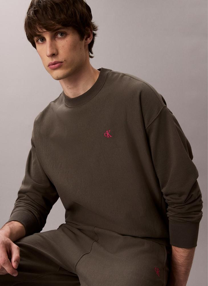 Calvin Klein Jeans Premium Terry Monogram Sweatshirt - Image 3