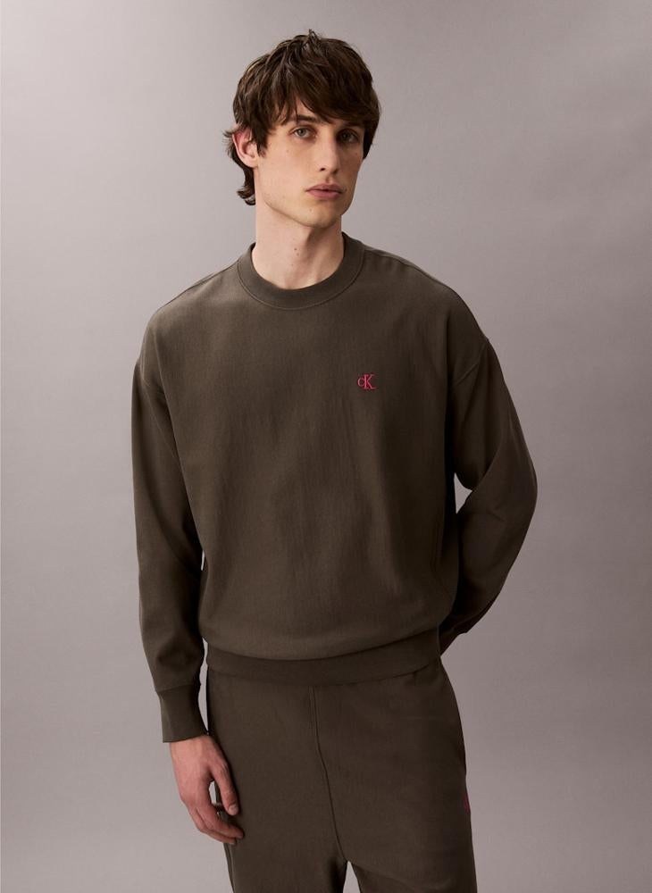 Calvin Klein Jeans Premium Terry Monogram Sweatshirt - Image 1