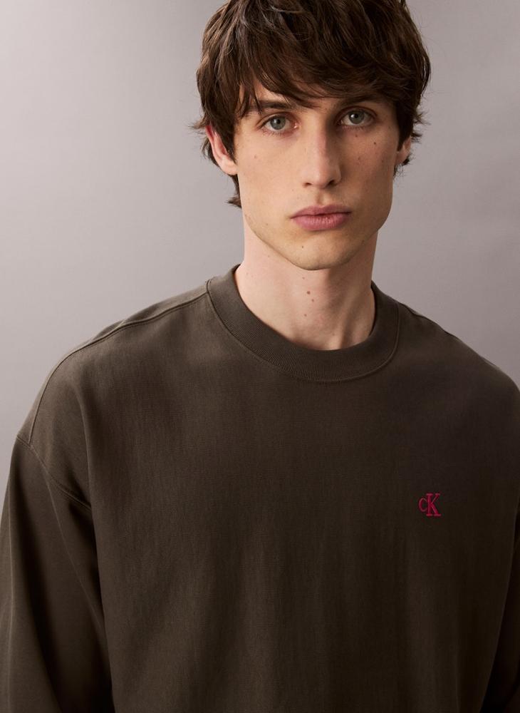 Calvin Klein Jeans Premium Terry Monogram Sweatshirt - Image 4