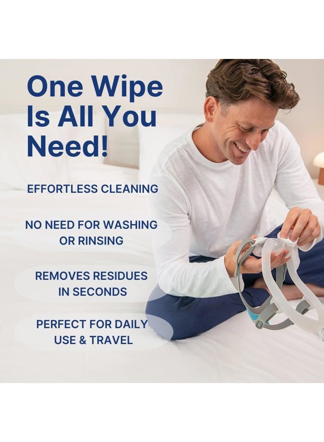 Snugell CPAP Mask Wipes by | 70 Count | Fresh Citrus Scent | 100% Soft Cotton | Lint & Alcohol Free | Skin Safe | Easy | Opening Canister | Clean CPAP Mask, Tube & Devices (3) - Image 3